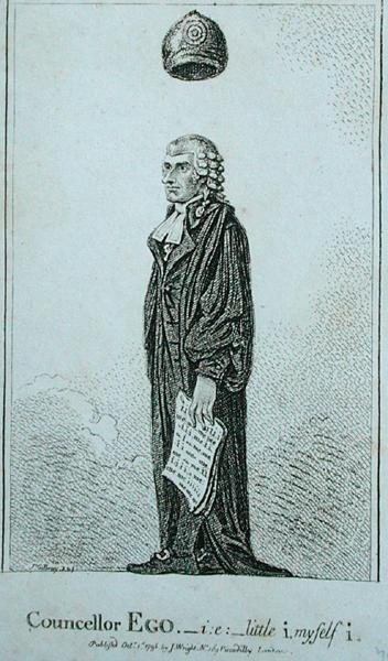 Councellor Ego - ie little i myself i ، نشرها ج. رايت في عام 1798 (حفر) بواسطة جيمس جيلراي