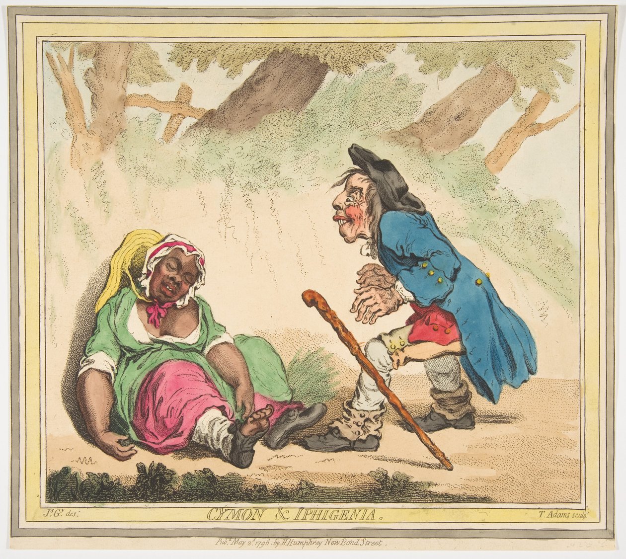 Cymon and Iphigenia ، 2 مايو 1796. بواسطة جيمس جيلراي