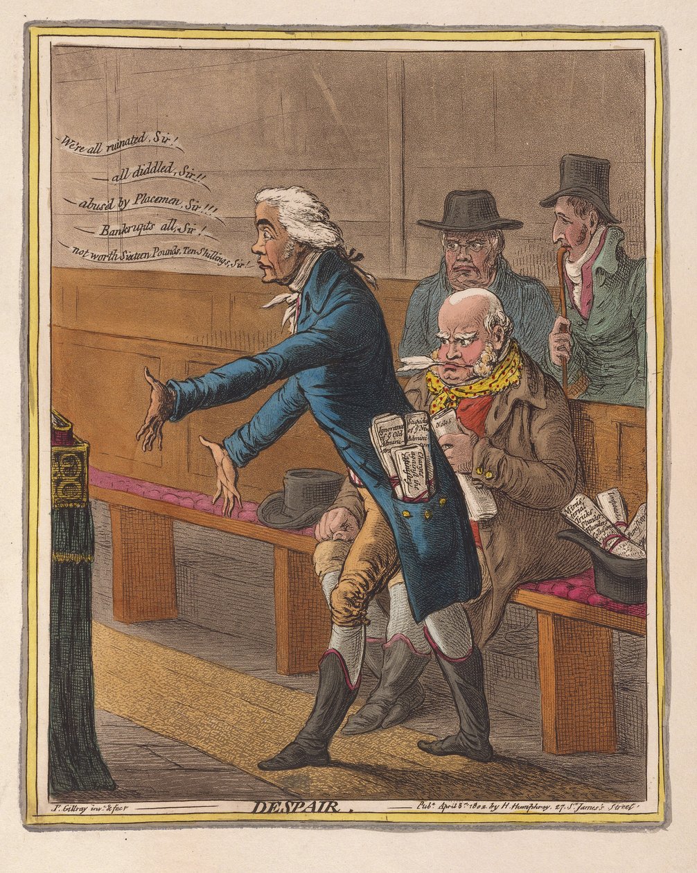اليأس ، حانة. 1802 (نقش يدوي) بواسطة جيمس جيلراي