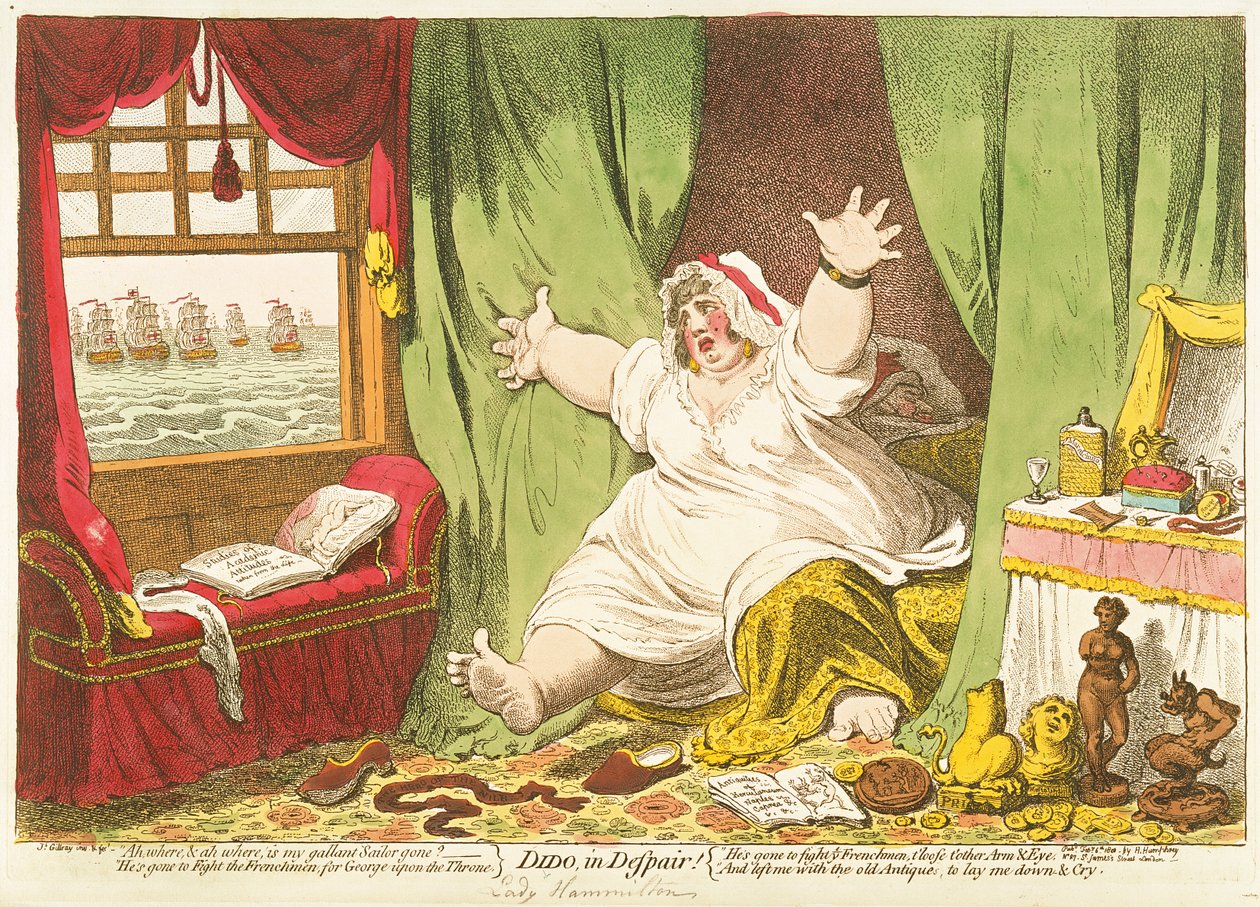 ديدو في اليأس ، نشرته هانا همفري ، 1801 (النقش اليدوي) بواسطة جيمس جيلراي