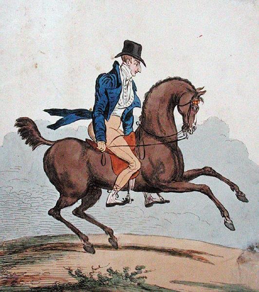 "كيف أقوم بحصري!" نشرتها هانا همفري عام 1803 (نقش ملون يدويًا) بواسطة جيمس جيلراي