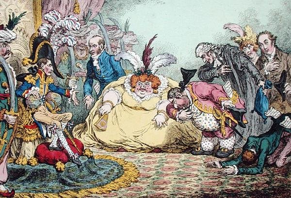 مقدمة عن Citizen Volpone وجناحه في باريس ، نشرته هانا همفري في عام 1802 (نقش ملون يدويًا) بواسطة جيمس جيلراي