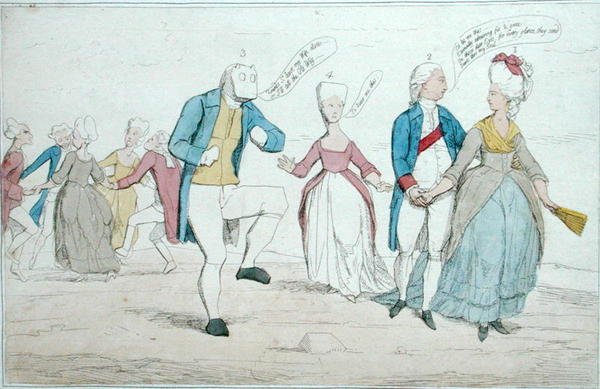 الآثار المكتشفة مؤخرًا في سالزبوري بلين ، التي نشرتها هانا همفري عام 1782 (نقش ملون يدويًا) بواسطة جيمس جيلراي