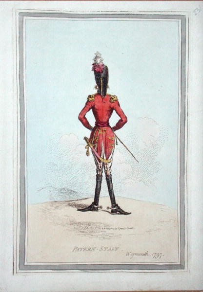 Patern-Staff ، الذي نشرته هانا همفري في عام 1797 (نقش ملون يدويًا) بواسطة جيمس جيلراي