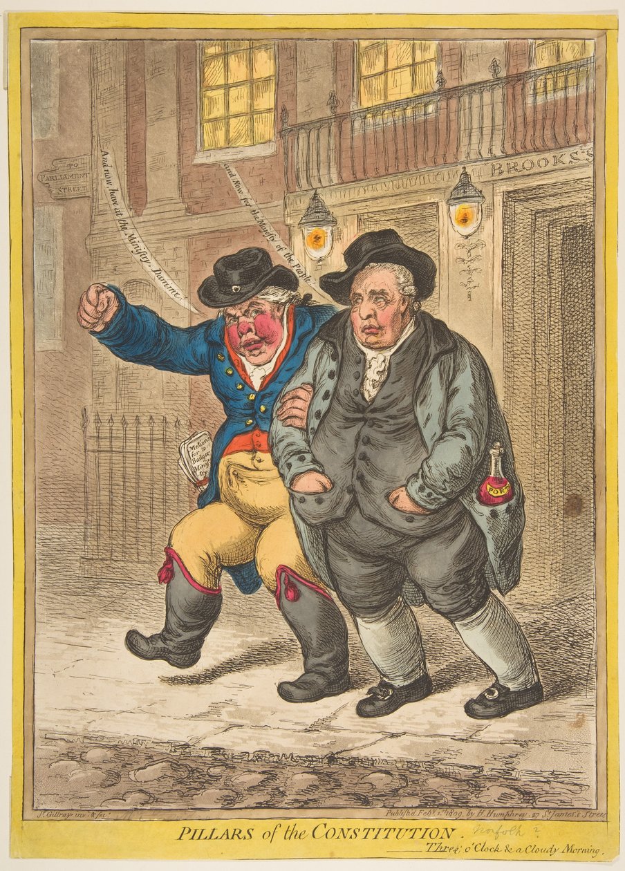 أركان الدستور ، 1 فبراير 1809. بواسطة جيمس جيلراي