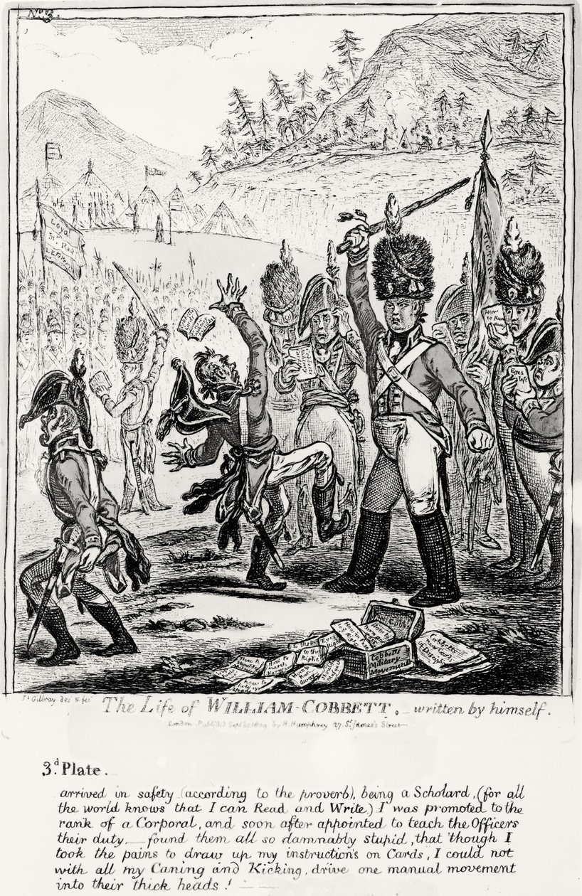 اللوحة 3 ، من حياة ويليام كوبيت ، كتبها بنفسه ، حانة. بواسطة همفري ، 1809 بواسطة جيمس جيلراي