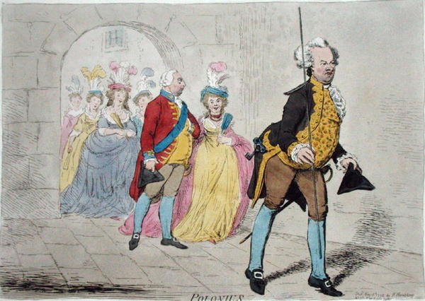 بولونيوس ، نشرته هانا همفري عام 1795 (نقش ملون يدويًا) بواسطة جيمس جيلراي