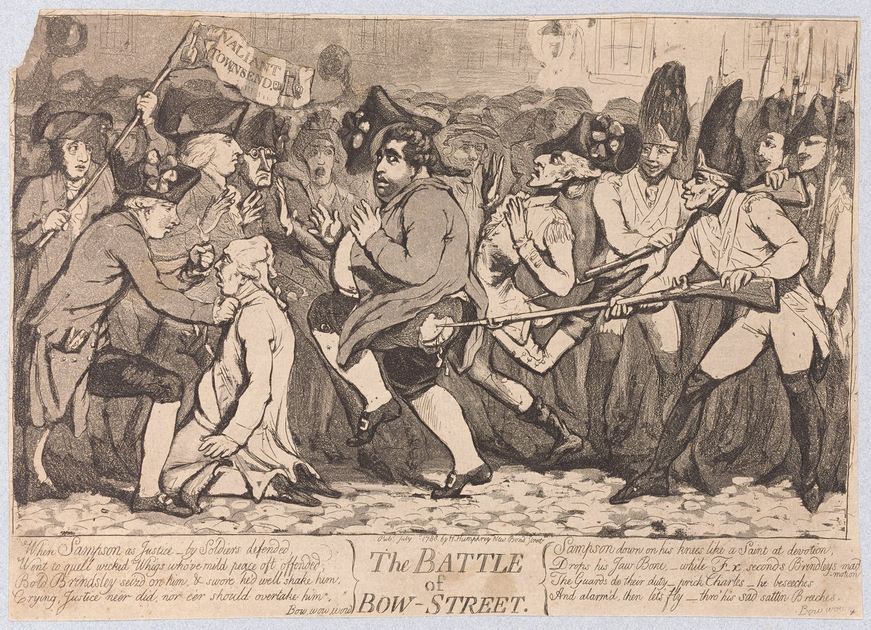 معركة بو ستريت ، حانة. 1788 بواسطة جيمس جيلراي