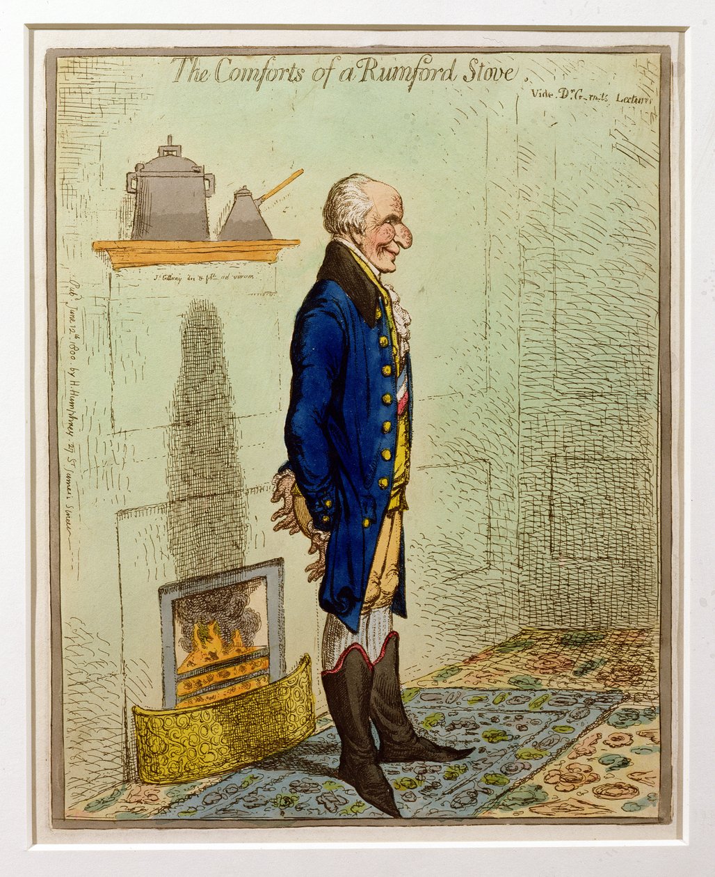 وسائل الراحة من Rumford Stove ، حانة. بواسطة هانا همفري ، 1800 (حفر و مرحاض) بواسطة جيمس جيلراي
