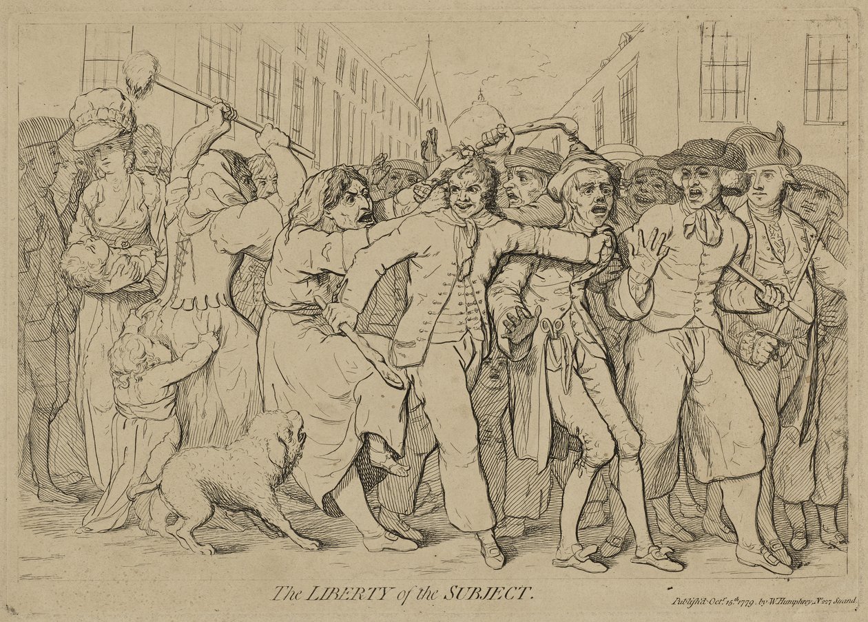 حرية الموضوع ، نُشرت في 15 أكتوبر 1779 بواسطة جيمس جيلراي
