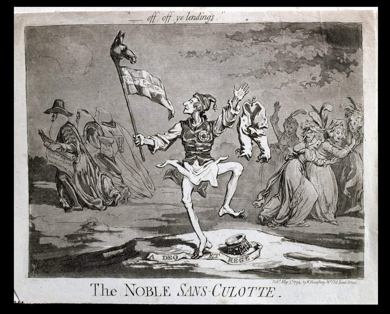 The Noble Sans-Culotte ، نشرته هانا همفري في عام 1794 بواسطة جيمس جيلراي