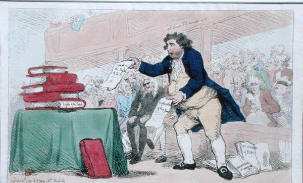 The Word Eater ، الذي نشرته SW Fores في عام 1788 (نقش ملون يدويًا) بواسطة جيمس جيلراي
