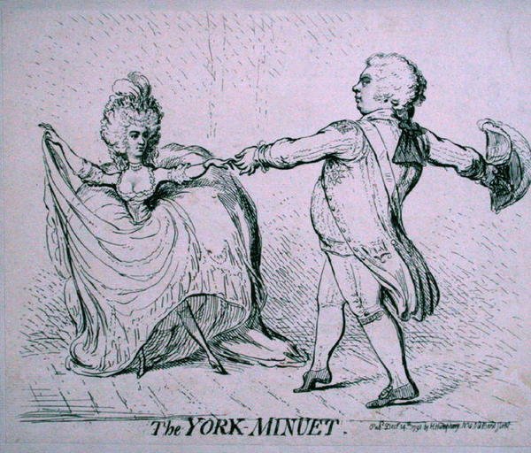 The York Minuet ، التي نشرتها هانا همفري في عام 1791 (الحفر) بواسطة جيمس جيلراي