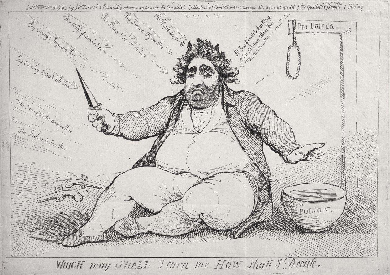 بأي طريقة سأحولني ، كيف أقرر نشرها بواسطة SW Fores في عام 1793 بواسطة جيمس جيلراي