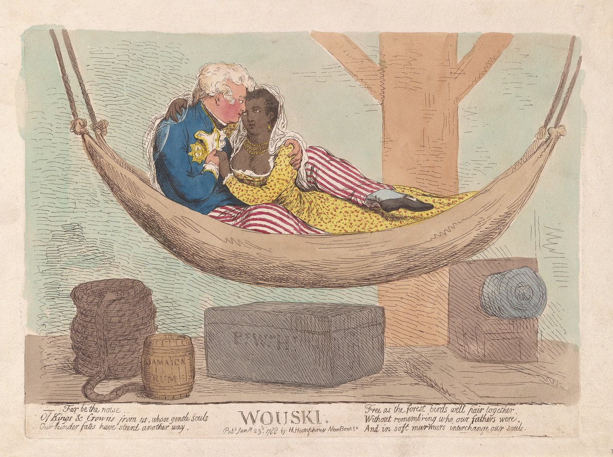 Wouski ، حانة. 1788 (نقش ملون) بواسطة جيمس جيلراي