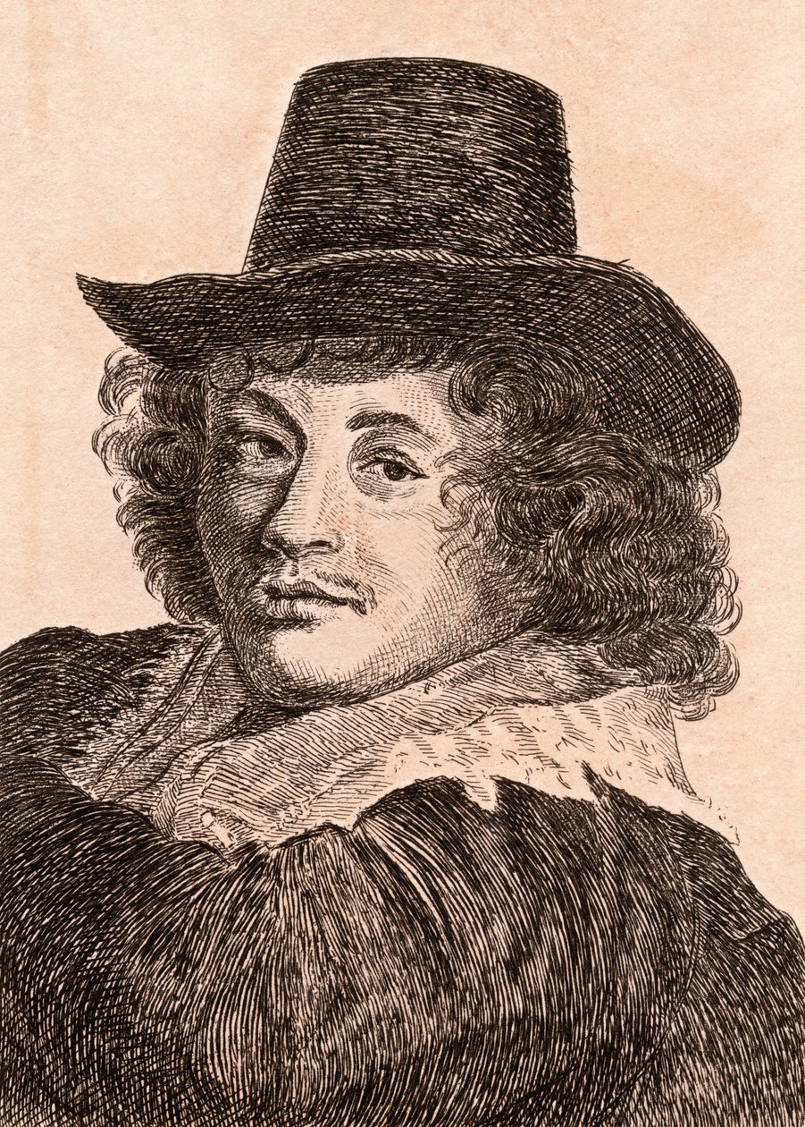 فرانس هالس ، رسم توضيحي من "75 صورة لرسامين مشهورين من أصول أصلية" ، نُشر عام 1817 ، لندن بواسطة جيمس جيرتين