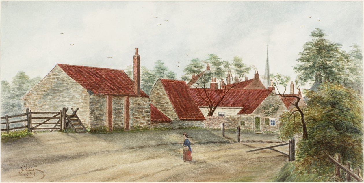 Silkeys Lane، Chirton، Northumberland (ألوان مائية وألوان الجسم على الورق) بواسطة جيمس هنري كليت