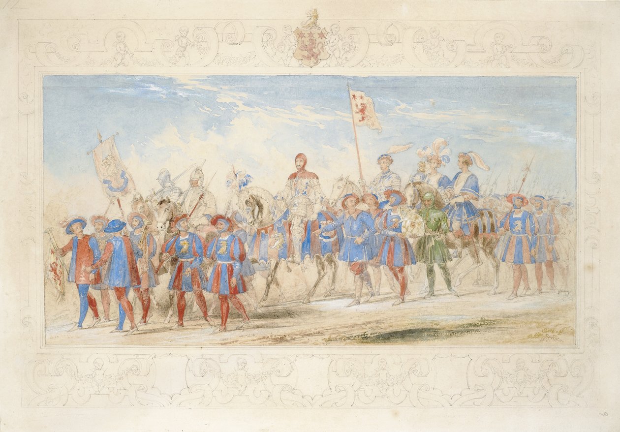 James Oglivie Fairlie Esq. ، فارس الأسد الذهبي ، 1839 (قلم رصاص ، مرحاض وجواش على ورق) بواسطة جيمس هنري نيكسون