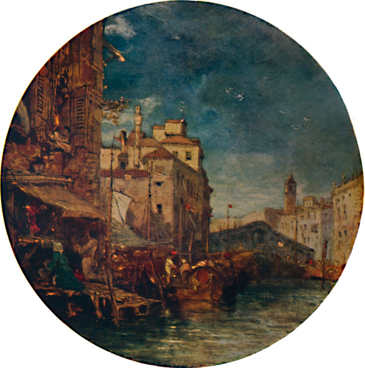 منظر على القناة الكبرى ، البندقية ، مع ريالتو في المسافة ، c1850 ، 1935 بواسطة جيمس هولاند