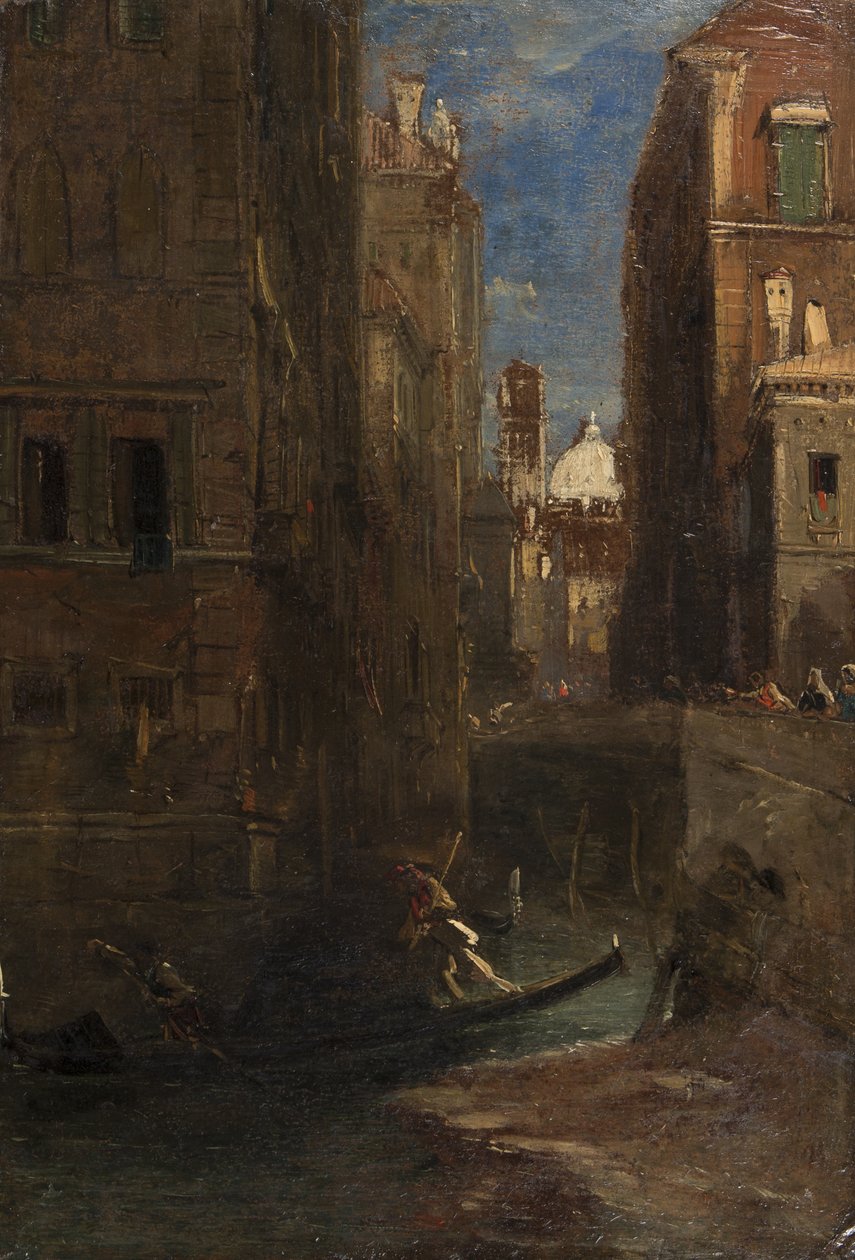 التطلع نحو سان جورجيو دي غريسي ، البندقية ، 1844 (زيت على البطاقة) بواسطة جيمس هولاند
