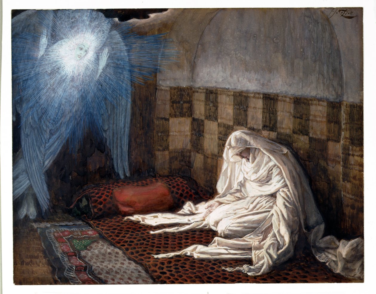 البشارة ، توضيح لحياة المسيح ، c.1886-96 (غواش على ورق مقوى) بواسطة جيمس جاك جوزيف تيسو