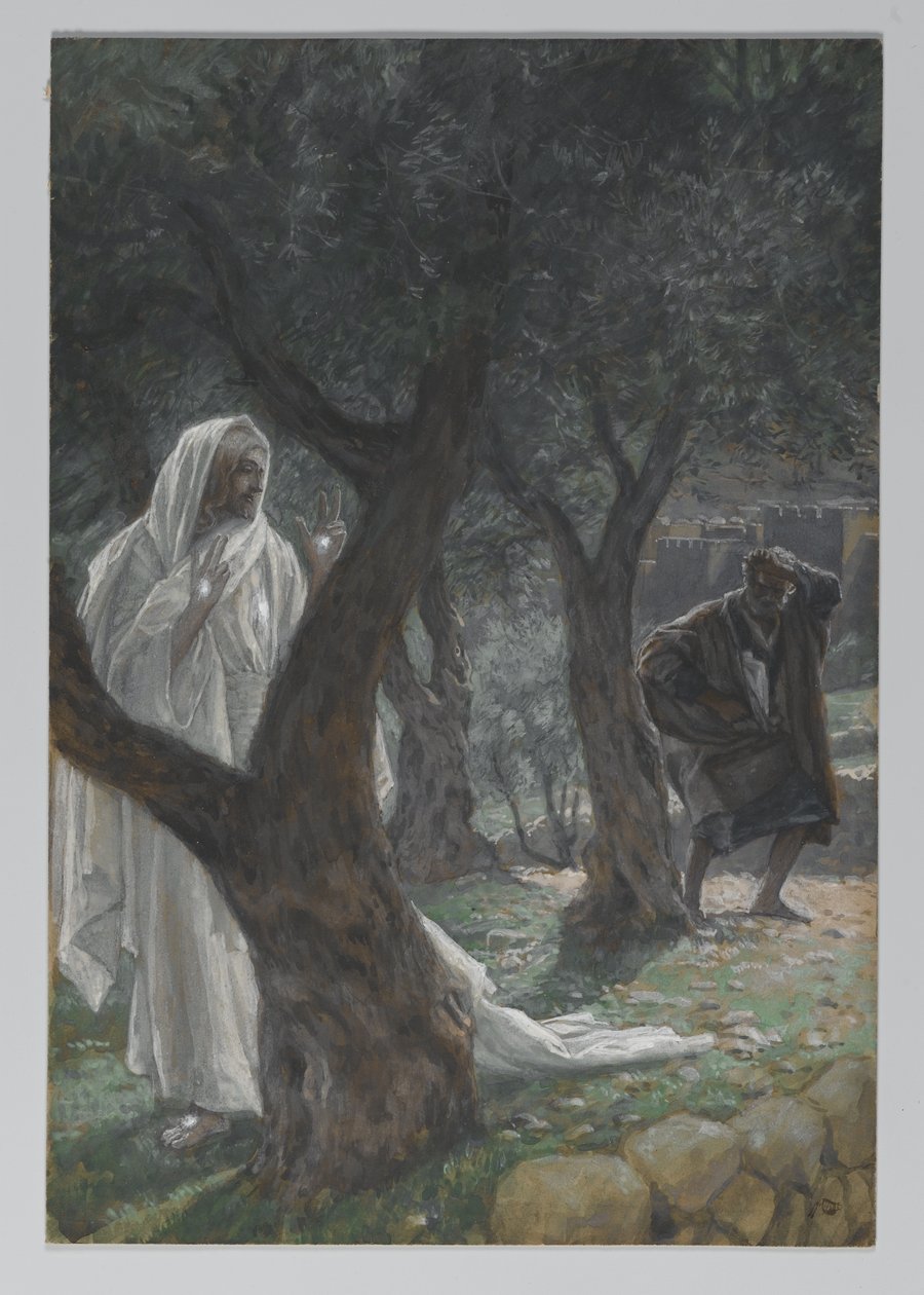 ظهور ربنا للقديس بطرس ، صورة من حياة ربنا يسوع المسيح ، 1886-1894 (مرحاض على الجرافيت على ورق) بواسطة جيمس جاك جوزيف تيسو