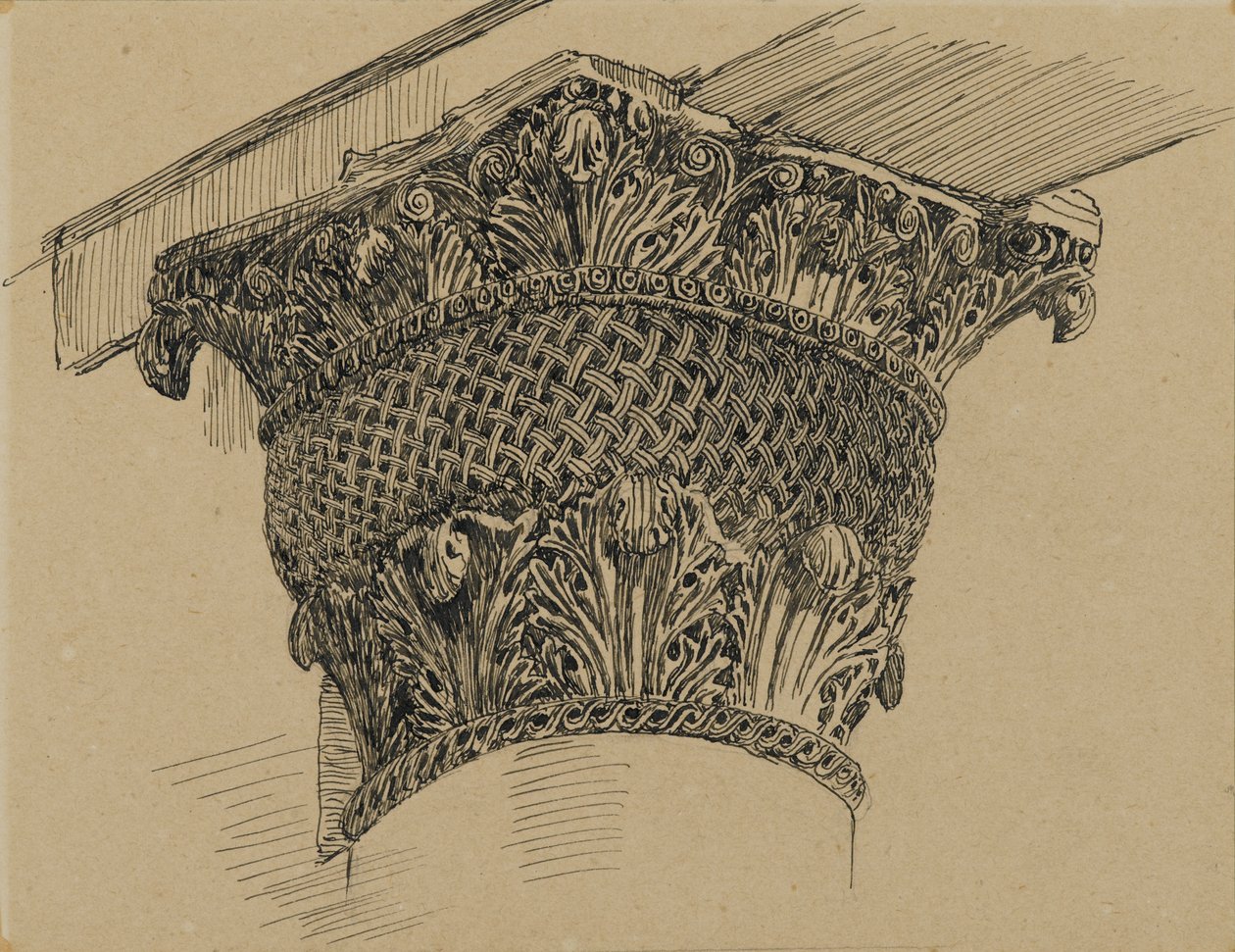 عاصمة مسجد الأقصى ، صورة توضيحية من حياة ربنا يسوع المسيح ، 1886-1894 (قلم وحبر على ورق مثبت على متن) بواسطة جيمس جاك جوزيف تيسو
