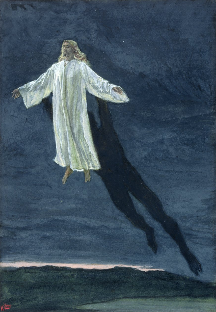 أخذ المسيح إلى جبل مرتفع ، توضيح لحياة المسيح ، c.1886-94 (مرحاض وغواش على ورق مقوى) بواسطة جيمس جاك جوزيف تيسو
