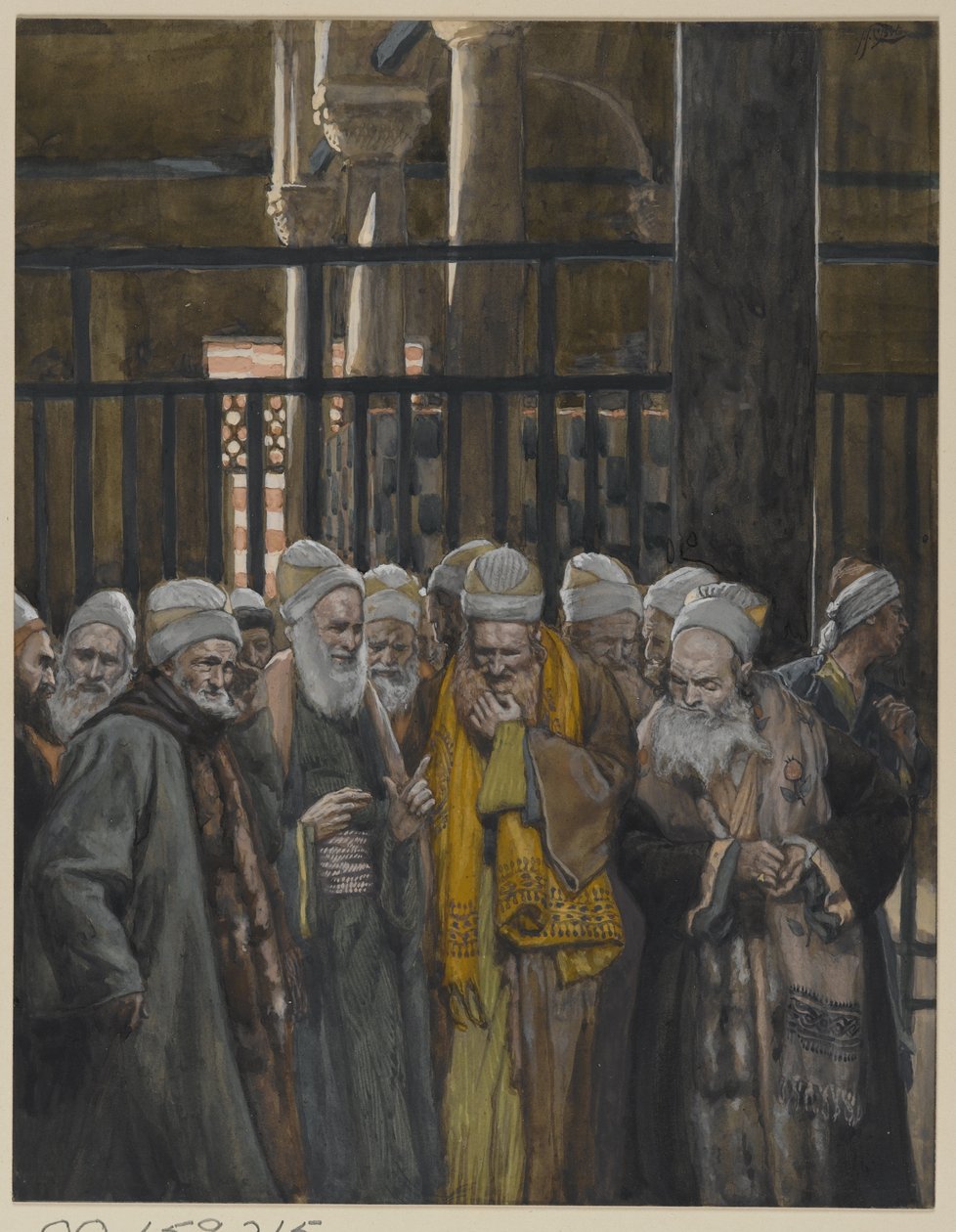 مؤامرة اليهود ، توضيح من حياة ربنا يسوع المسيح ، 1886-1894 (مرحاض فوق الجرافيت على الورق) بواسطة جيمس جاك جوزيف تيسو