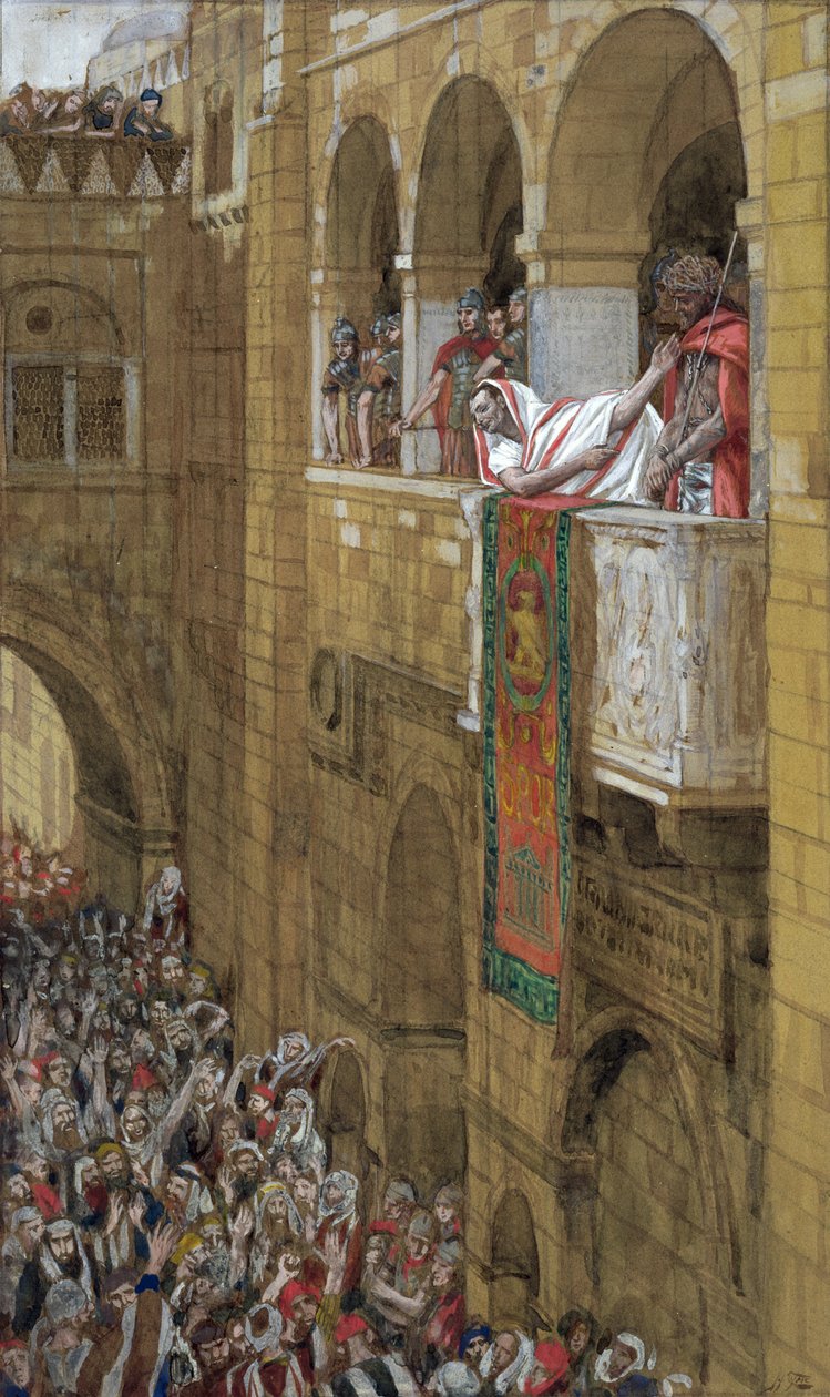 Ecce Homo ، رسم توضيحي لحياة المسيح ، c.1886-94 (مرحاض وغواش على ورق مقوى) بواسطة جيمس جاك جوزيف تيسو