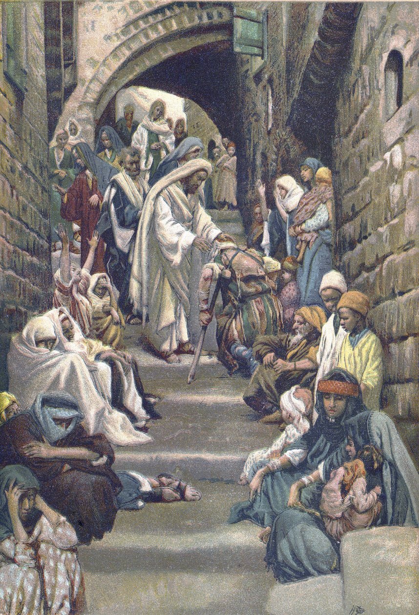 في القرى المريضة التي أُجريت له - من "حياة ربنا يسوع المسيح" - 1899 بقلم جيمس تيسوت - La vie de notre seigneur يسوع المسيح بقلم جاك جوزيف بواسطة جيمس جاك جوزيف تيسو
