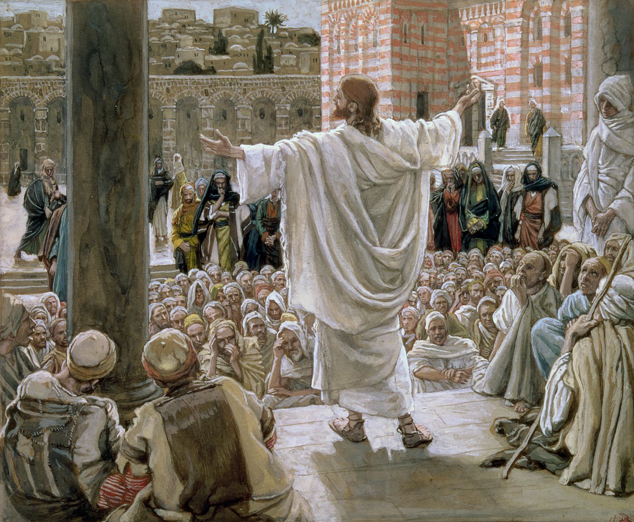 القدس ، القدس ، توضيح لحياة المسيح ، c.1886-96 (غواش على ورق مقوى) بواسطة جيمس جاك جوزيف تيسو