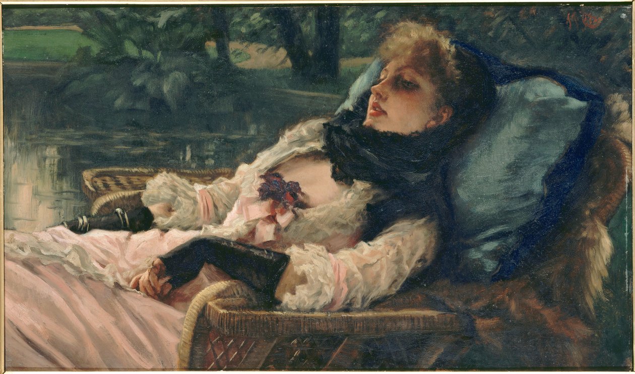La Rêveuse الحالم ، أو أمسية الصيف ، ج. 1876. بواسطة جيمس جاك جوزيف تيسو