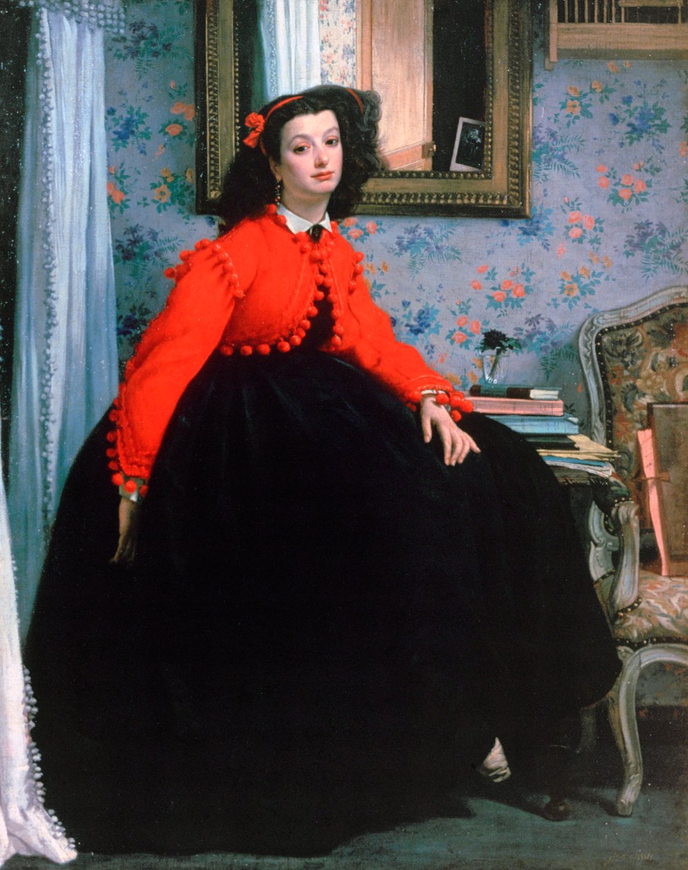 صورة لـ Mlle LL ، سيدة شابة في سترة حمراء ، 1864. بواسطة جيمس جاك جوزيف تيسو