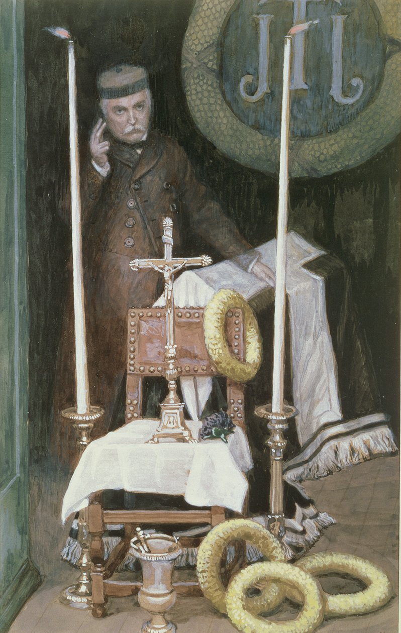 صورة للحاج (صورة ذاتية) ، توضيح لحياة المسيح ، c.1886-96 (غواش على ورق مقوى) بواسطة جيمس جاك جوزيف تيسو