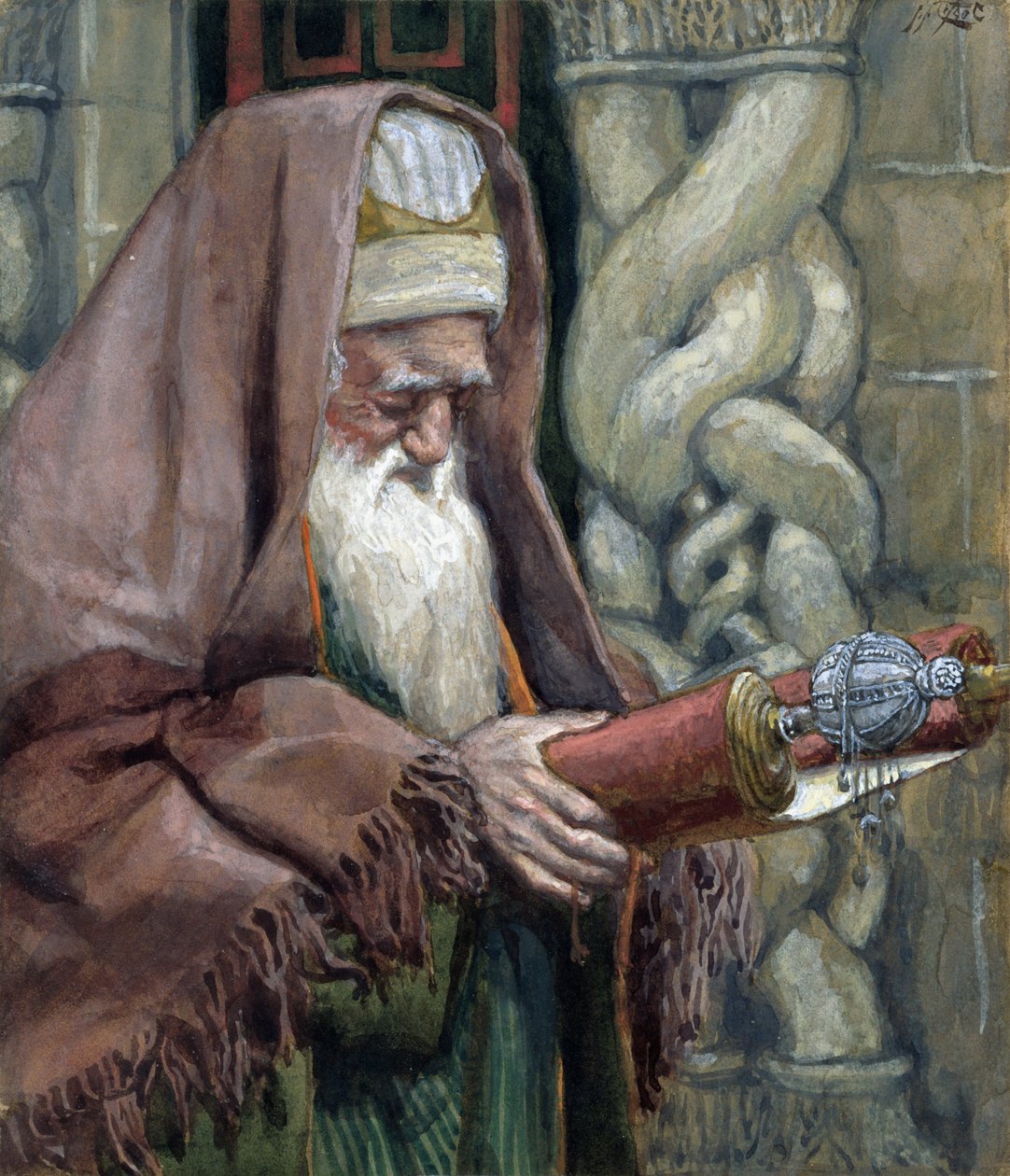 سيميون ، رسم توضيحي لحياة المسيح ، c.1886-94 (مرحاض وغواش على ورق مقوى) بواسطة جيمس جاك جوزيف تيسو