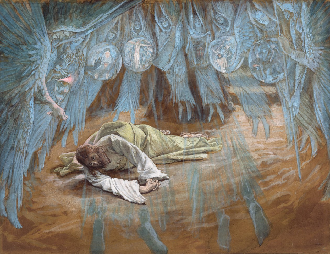 الألم في الحديقة ، رسم توضيحي لحياة المسيح ، c.1886-94 (مرحاض وغواش على ورق مقوى) بواسطة جيمس جاك جوزيف تيسو