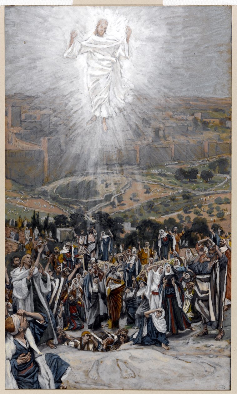 الصعود من جبل الزيتون ، توضيح لحياة المسيح ، c.1884-96 (مرحاض وغواش على ورق مقوى) بواسطة جيمس جاك جوزيف تيسو