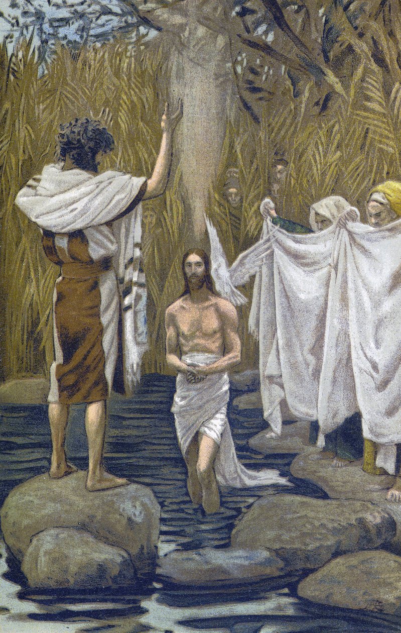 معمودية يسوع - معمودية يسوع - من "" حياة ربنا يسوع المسيح "- 1899 بقلم جيمس تيسو - حياة ربنا يسوع المسيح ، بقلم جاك جوزيف (جاك جوزيف) تيسو ديت جيمس تيسو (1836- 1902) بواسطة جيمس جاك جوزيف تيسو