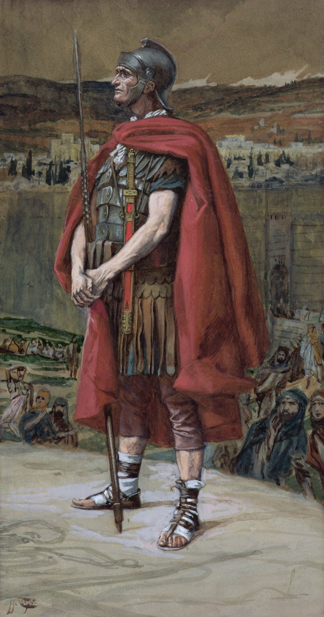 قائد المئة ، رسم توضيحي لحياة المسيح ، c.1886-94 (مرحاض وغواش على ورق مقوى) بواسطة جيمس جاك جوزيف تيسو