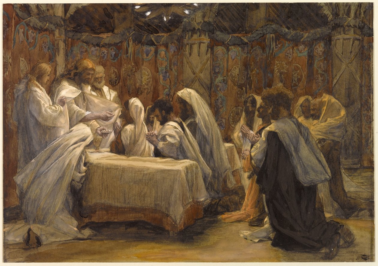شركة الرسل ، توضيح لحياة المسيح ، c.1884-96 (مرحاض وغواش على ورق مقوى) بواسطة جيمس جاك جوزيف تيسو