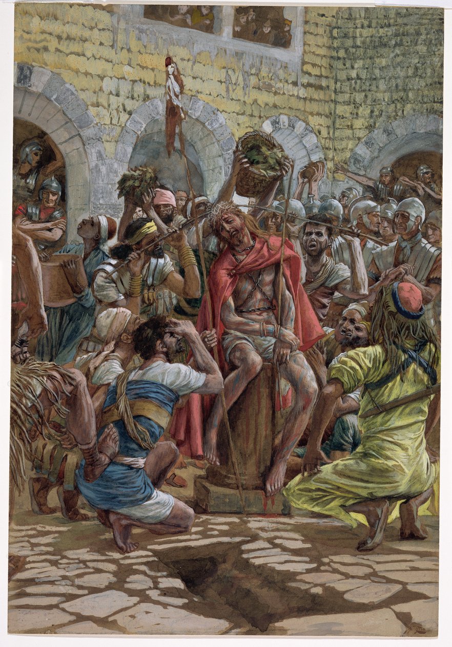 تاج الشوك ، رسم توضيحي لـ "حياة المسيح" ، حوالي 1886-94 (ألوان مائية وغواش على ورق مقوى) بواسطة جيمس جاك جوزيف تيسو