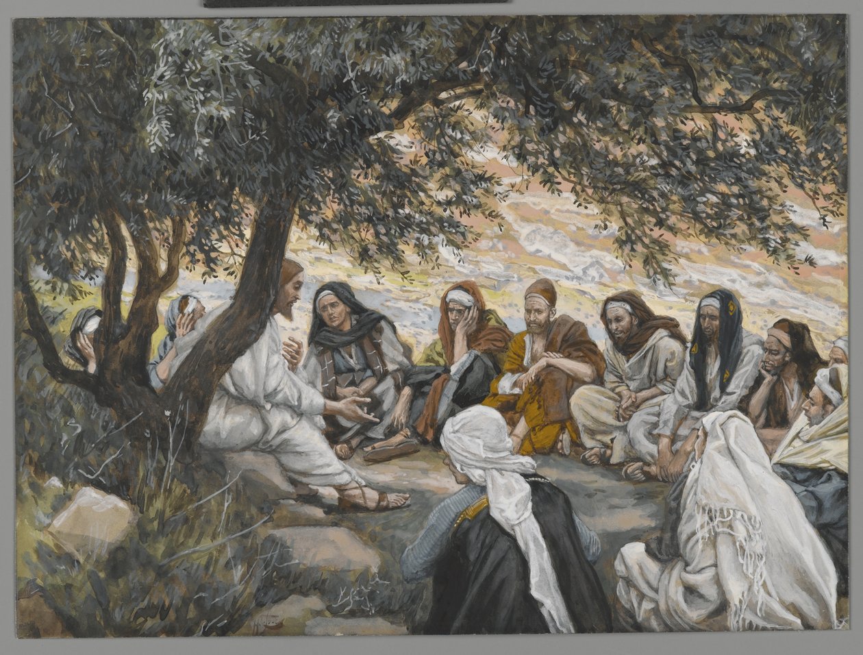 الحث على الرسل ، توضيح من حياة ربنا يسوع المسيح (مرحاض فوق الجرافيت على الورق) بواسطة جيمس جاك جوزيف تيسو