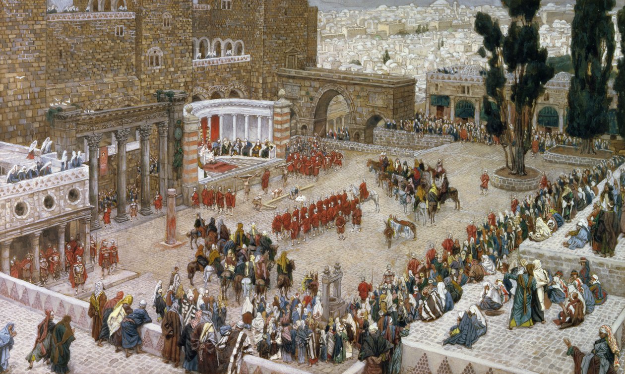 منتدى القدس كما يُرى من فوق ، توضيح لحياة المسيح ، c.1886-96 (غواش على ورق مقوى) بواسطة جيمس جاك جوزيف تيسو
