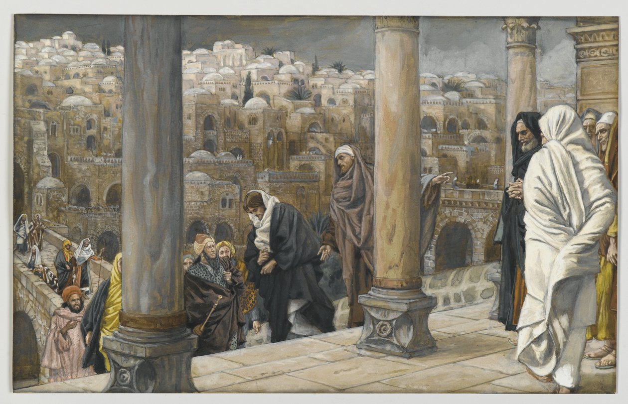يطلب الوثنيون رؤية يسوع ، رسم توضيحي من حياة ربنا يسوع المسيح ، 1886-1894 (مرحاض على الجرافيت على ورق) بواسطة جيمس جاك جوزيف تيسو