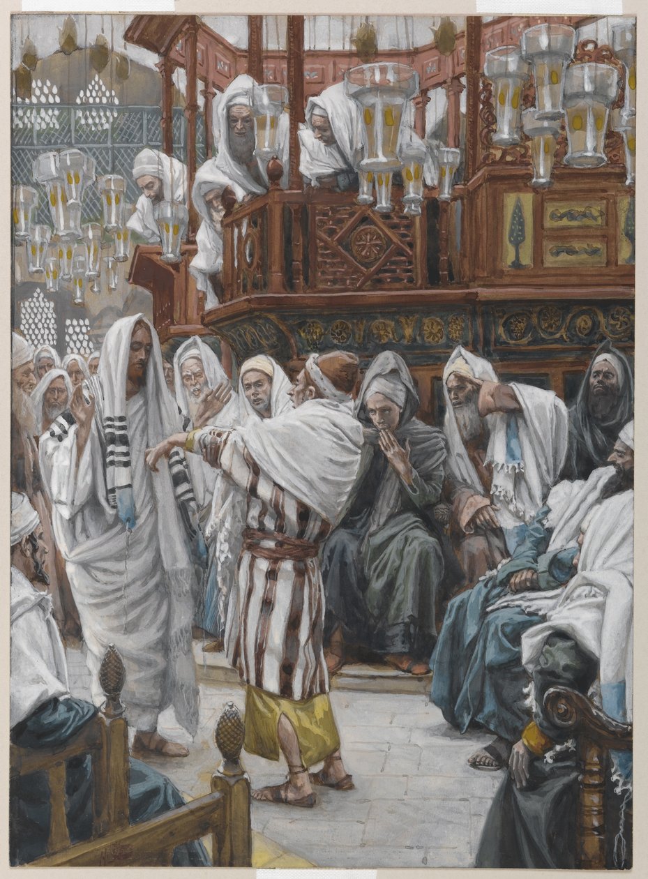 الرجل ذو اليد الذابلة ، توضيح من حياة ربنا يسوع المسيح (مرحاض فوق الجرافيت على الورق) بواسطة جيمس جاك جوزيف تيسو
