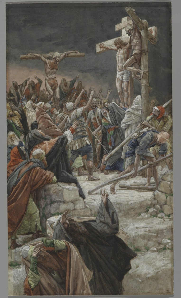 العفو عن اللص الصالح ، توضيح من حياة ربنا يسوع المسيح ، 1886-1894 (مرحاض فوق الجرافيت على الورق) بواسطة جيمس جاك جوزيف تيسو