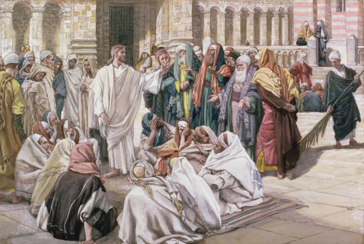 الفريسيون يسألون يسوع ، رسم توضيحي لحياة المسيح ، c.1886-96 (غواش على ورق مقوى) بواسطة جيمس جاك جوزيف تيسو