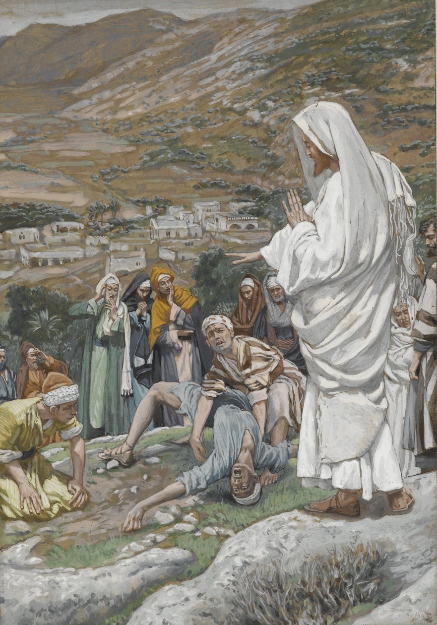 الفتى المملوك عند سفح جبل تابور ، صورة من حياة ربنا يسوع المسيح ، 1886-1896 (مرحاض على الجرافيت على ورق) بواسطة جيمس جاك جوزيف تيسو