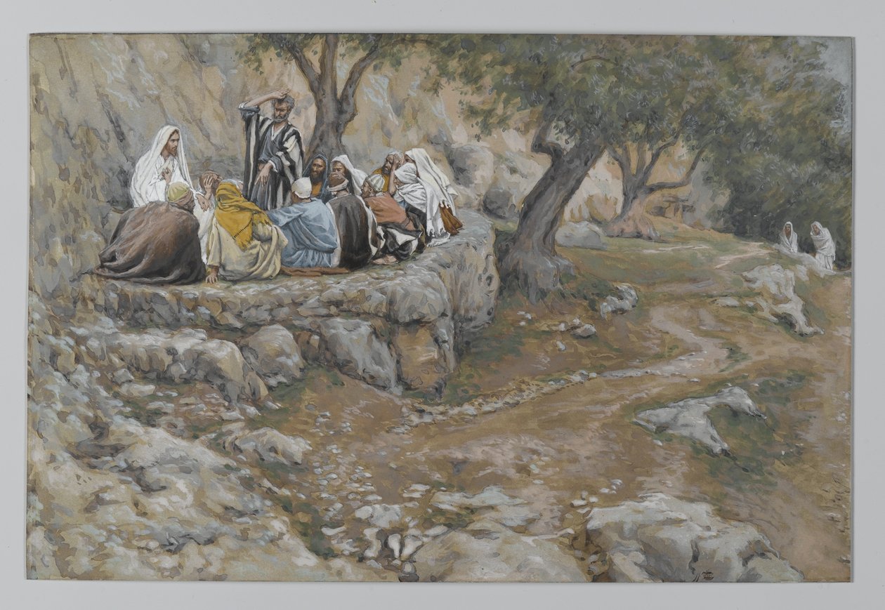 أسبقية القديس بطرس ، توضيح من حياة ربنا يسوع المسيح ، 1886-1896 (مرحاض فوق الجرافيت على الورق) بواسطة جيمس جاك جوزيف تيسو
